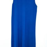 Susan Graver Bright Blue Midi Dress Sz M Sleeveless Beachy Classic USA made Photo 2