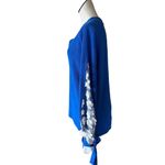 French Connection NWT Caballo Floral-Lace Sleeve Sweater Blue / White Photo 5