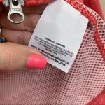 Nike Dri-Fit Red Zip-Up Jacket Gray Trim Detail Photo 6