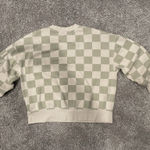 Vans  size small green and cream colored checkered crew neck Photo 2
