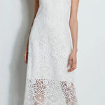 Elie Tahari Tahari white crochet lace midi dress Photo 0