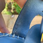 Joie  Kaelyn Nubuck Blue Espadrille Wedges Strappy Photo 6