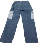 PacSun Light Blue Color Block Two Tone High Waist Denim Cargo Pants Size 28x28” Photo 1