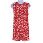 Spiritual Gangster Red Floral Romper with Tassels Size Small Photo 7