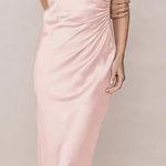 Revelry Blush Pink Jade Satin Dress Size 0 Photo 0