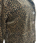 Women's Vintage Clio Velvet Blouse Black Brown Size PL Photo 1