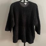 J Jill Pure Jill Oversized Boxy Textured Black Sweater Top Size Small Photo 0