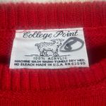 College Point Vintage Christmas Sweater size L Ugly Holiday Party Red Glitter Size L Photo 2