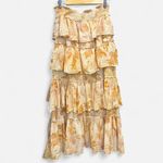 Free People Sawyer Ruffle Tiered Maxi Skirt Medium Boho Coastal Cowgirl Photo 6