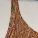 Rachel Zoe  Orange Boho Paisley Ruffled Crop Top Sz Large Photo 3