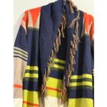 Davi & Dani  Striped Fringe Cardigan Navy boho festival 2x sweater Photo 4