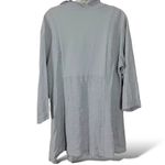 Ethereal Fairy Edwardian Linen Ruffle Tunic Dress Muted Periwinkle Size Medium Silver Photo 7