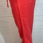 Next red linen chino pants size 8 US/12 UK womens Photo 2