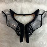 Nina Black Satin Embellished Luster Heels Size 10m | Color: Black B-24 Photo 4