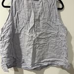 Flax Light Blue linen tank top size L Lagenlook Beach Boxy Lightweight F Photo 3