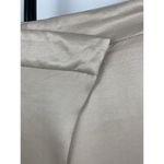 ZARA  Woman SS23 Tan Satin Effect Blend Drape Pareo Wide Leg Pants Ecru‎ Size L Photo 3