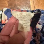 Mcginn Floral Blue and Pink Women's Top small cut outs edgy‎ business casual Photo 3