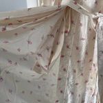 Vintage Lorelei Rosebud Print Full Length Robe w/Sash Photo 5