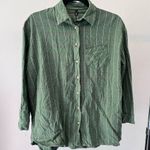 MORNING Green Plaid Flannel Button Up Shirt Medium/Large NWT Photo 0