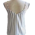 The Limited adorable white camisole top with thin black stripes, adjustable straps Photo 3