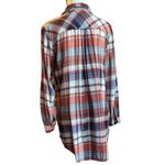 Entro Orange Plaid Button Down Shirt Sz M Photo 2