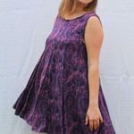 Ecote Raw Seam Purple Paisley Dress Photo 0