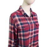 Patagonia  Organic Cotton Plaid Flannel Shirt Women Size 10 Red Blue Sustainable Photo 5