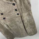 Lulus Benton Light Grey Corduroy Button-Up Sleeveless Mini Dress Deep V Sz Large Photo 11