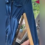 ASOS NWOT Rare  Denim Jean Jumpsuit Romper with front zipper and button detail Photo 4
