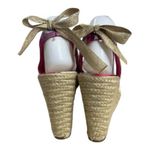 Coach  Maritza Pink Purple Printed Slingback Platform Wedge Size 8B Open Toe Photo 5