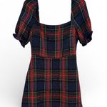 Anthropologie Fore plaid holiday Dress New Year’s Eve outfit size M EUC Red Size M Photo 0