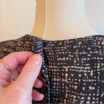 Kay Unger Vintage 1990s St. Gillian Silk & Suede Blouson Dress 10 Black & Cream Photo 6