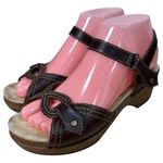 Dansko Sara Brown Leather Strappy Chunky Heel Sandals 9827027000 Size EU 37 US 7 Photo 0