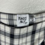 Princess Polly Women's Check Pants Black White High Rise 100% Cotton Size 6 Photo 3