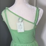 ASOS Maternity Embroidered Mesh Midi Dress Green Floral Size 6 Photo 5