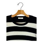 Equipment  Sweater Women Small Black‎ Ivory Striped Cashmere Knit Pullover Photo 2