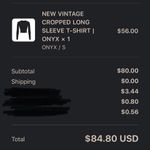 SKIMS NWT New Vintage Cropped Long Sleeve T-Shirt Washed Onyx S Photo 8