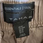 Tahari  Essentials 100% Linen Pull On Pants Size Medium Wide Leg Brown Beach Boho Photo 3