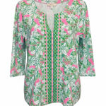 Lilly Pulitzer  Karina Tunic L UPF 50+ Chillylilly Just Wing It Green Botanical Photo 0
