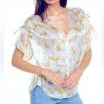 Vince  Women's Lotus Ruched Flutter SLV Blouse Photo 0