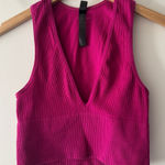 Urban Outfitters  Out From Under Pink Hailey Seamless Plunge Ribbed Bra Photo 0