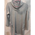 Athleta  Grey Lounge Dress Mock Neck Side Zip Pockets Size M Photo 1