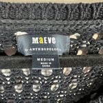 Maeve Anthropologie sweater women's Medium blue white open fisherman knit work Photo 3