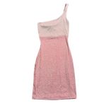Naked Wardrobe  Pink Sparkly One Shoulder Mini Dress Size XS Photo 1