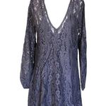 Lovestitch  NWT Romantic Love Letter Dark Gray Feminine Lace Mini Dress Medium Photo 0