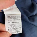 NICHOLAS Navy Crepe Deep V Gathered Sleeveless Dress Size 8 Formal Cocktail Blue Photo 13