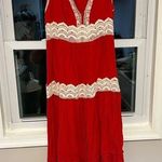 Eva Mendes NY & Company Bohemian Embroidered Maxi Dress Size Small Orange Photo 0