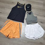 Nike  Womens Outfit Bundle Athleisure Top Sports Bra Shorts Cap Set size Medium Photo 0