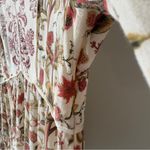 Sundance Autumn Print Floral Blouse Button Cuff Long Sleeve V Photo 11