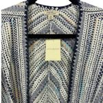 Lucky Brand NWT  Open Front Fringe‎ Trim Multicolor Knit Cardigan Sweater Size 3X Photo 6